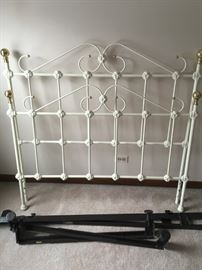 Heavy White Iron Bed Frame