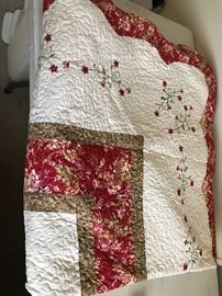 Beautiful patterned king size quilt - one of two