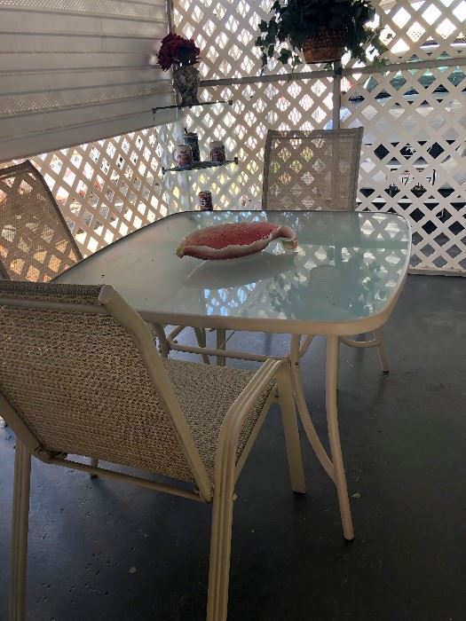 Patio table and 4 chairs 55.00