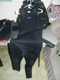 Many scuba suits in youth and adult sizes/styles