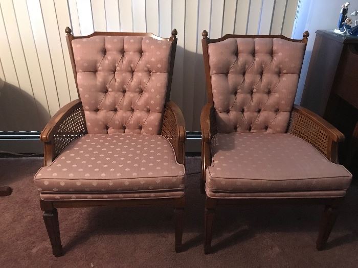 Matching cane chairs
