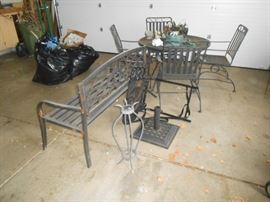 Umbrella stand, metal planter