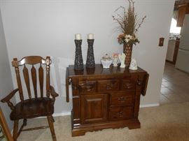1 or 2 captain chairs and side buffet