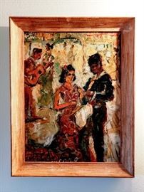 oil on board,  signed by listed artist Pascal Cucaro