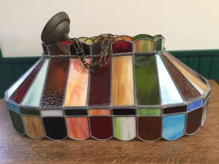 Vintage Tiffany-Style Stained Glass Billiard Pool Table Light   https://ctbids.com/#!/description/share/87917