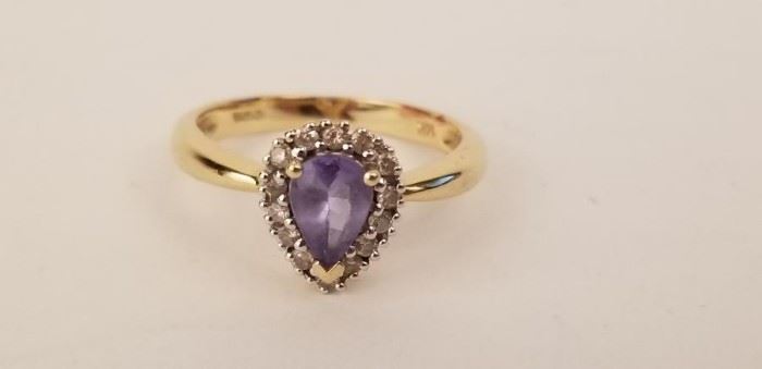 Tanzanite and Diamond Ring, 14K, Size 6 1/2 https://ctbids.com/#!/description/share/87876