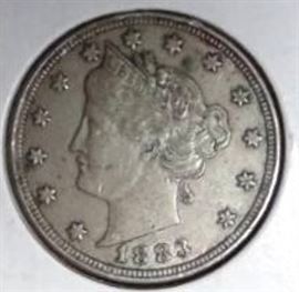 1883 Liberty Nickel, No Cents, BUMS Detail