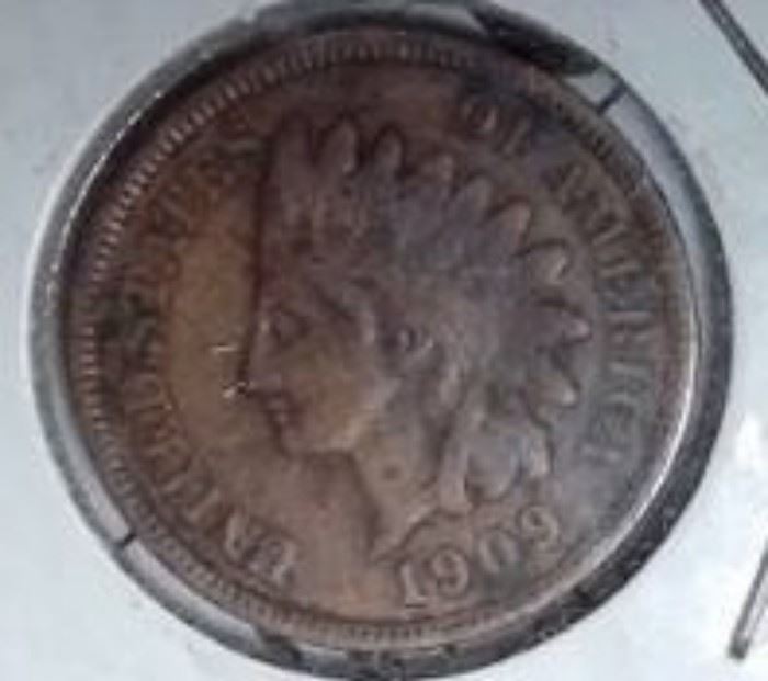 1909 Indian Head Penny, VF Detail