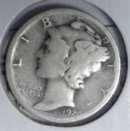 1920 Mercury Dime, Fine Detail