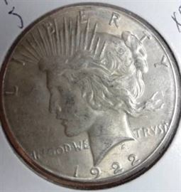 1922 S Peace Dollar, XF Detail
