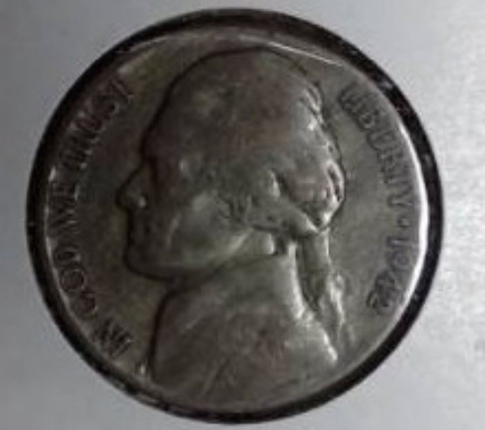 1942 Jefferson Nickel, FVF Detail