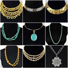 Vintage costume jewelry by Carnegie, Kramer, Marvella, and others. Hundreds of pieces available. 
