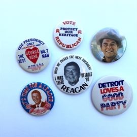 1980 Reagan Presidential campaign buttons