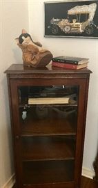 ANTIQUE SMALL BOOK DISPLAY CABINET