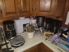 Several coffee makers