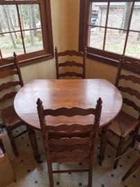 Drop leaf table and chairs 