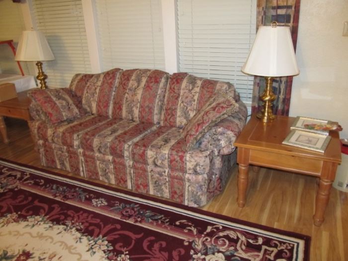 Broyhill sofa and loveseat; Broyhill end tables