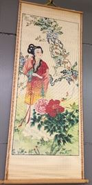 Roll Up Calendar Style Geisha Wall Decor