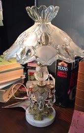 Crystal and Brass Lamp