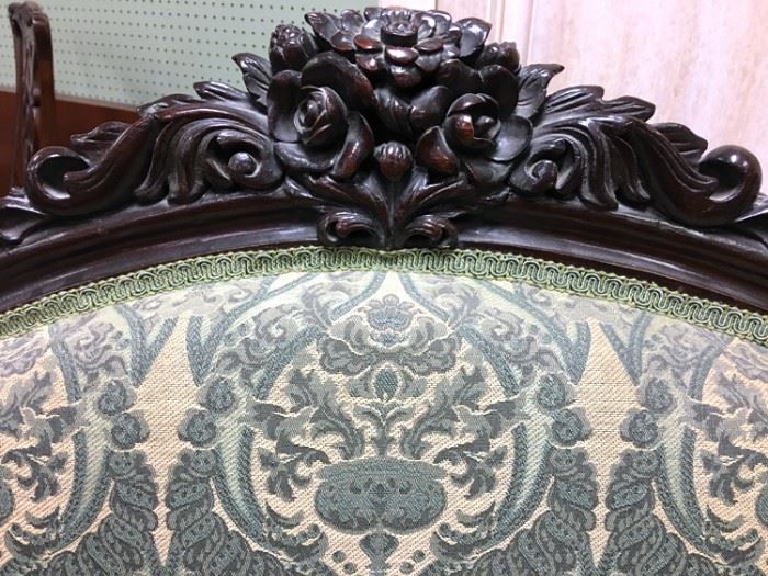 Fine Carving and Exquisite fabric on Sofa