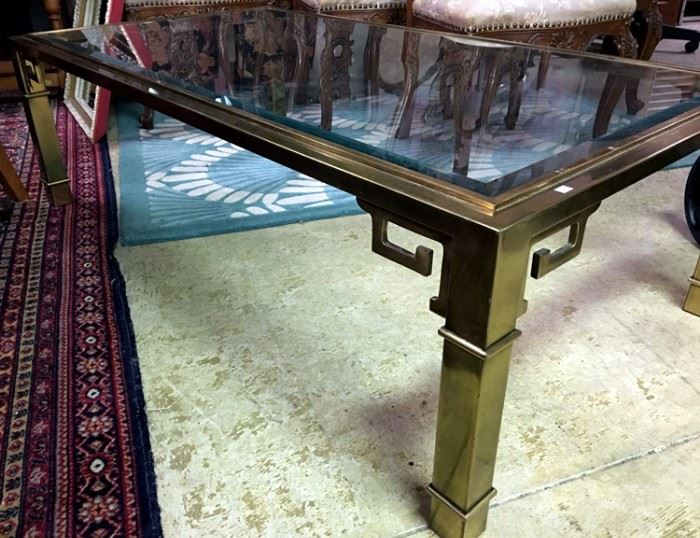 Brass and Glass Asian style coffee table