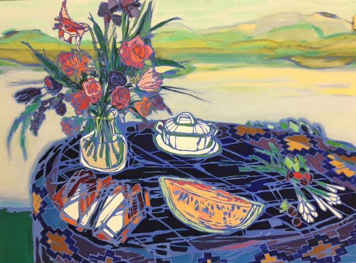Colorful painting tablescape