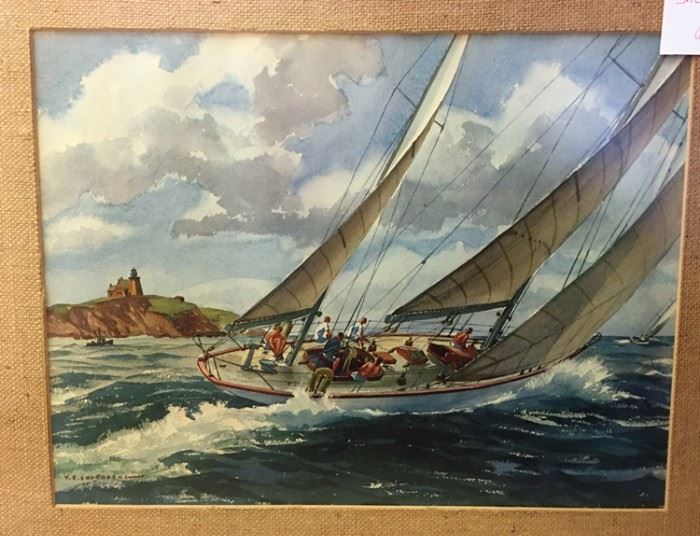 watercolor sailing