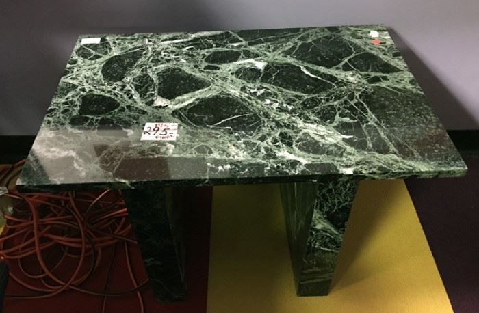 Solid Verde marble side or coffee table