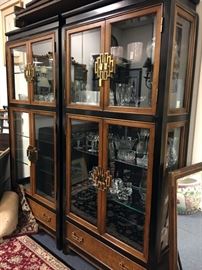 In the Showroom Pair Asian Glass front Cabinets Century Furniture