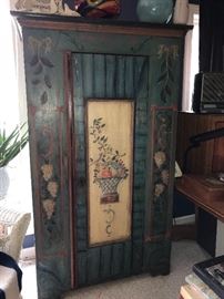 Antique painted cabinet/armoire.