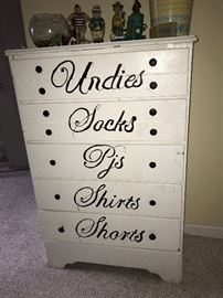 Cute decorated lingerie chest.