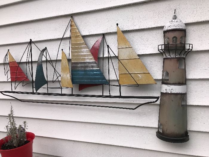 Assorted decor with nautical theme.