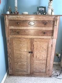 Antique English country pine cabinet.