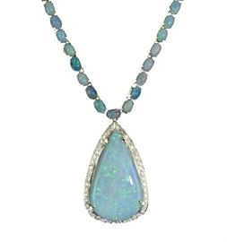 GIA 32CT Opal Diamond Necklace