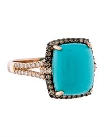 Turquoise & Diamond Ring