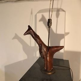 Handmade lamp by same artist as paintings