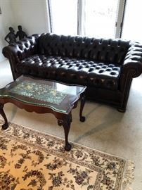 Leather chesterfield