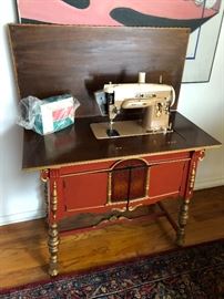 Really, a sewing machine in this cabinet!?