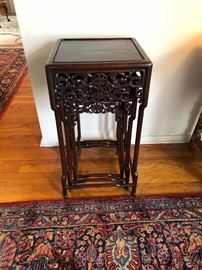 Set of three Chinese stack tables