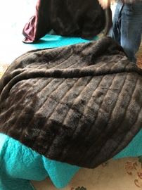 Faux fur throw