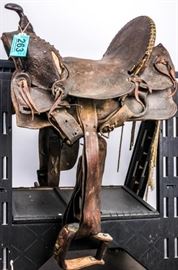Lot 263 - Vintage Leather Cowboy Riding Saddle