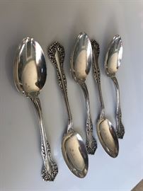 Set of 5 sterling spoons. 78.82g. 