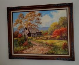 Fall Art Print by D Steininger 1978, 27" tall by 33" wide