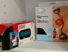 Exercise Equipment, Walking Weights and Resistance Tube