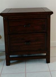 Distressed Wood two drawer Rustic Nightstand, 28.5”T, 26”W, 17” D
