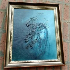 Blue Girl, 20" by 24" oil on Canvas by  artist Greym