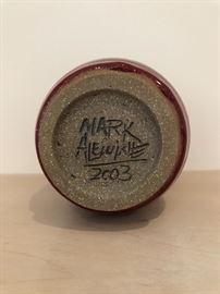 Bottom of Vase with artist's name and year made 