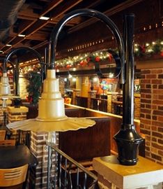 Industrial Arched Metal Lamp Post With Crimped Shade, 40" x 64", Qty 2