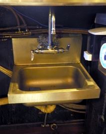 Stainless Steel Hand Sink With Bar Faucet, 12" x 15"