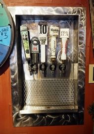 5 Spigot Wall Beer Tap, Mounted In Wall